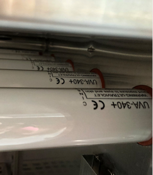     紫外老化箱UV340灯管示意图